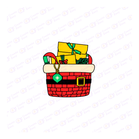 Celebrate Christmas basket Flat geometric management icon