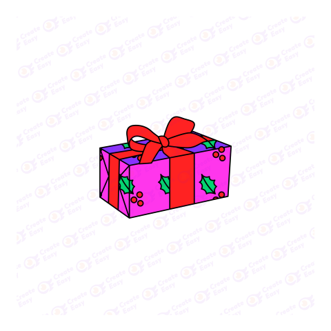 Celebrate Christmas Gift Box Flat geometric management icon