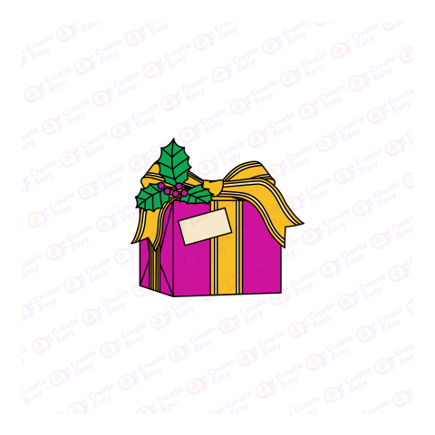 Celebrate Christmas Gift Box Flat geometric management icon
