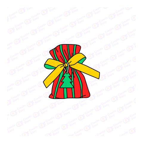 Celebrate Christmas Gift Bag Flat geometric management icon