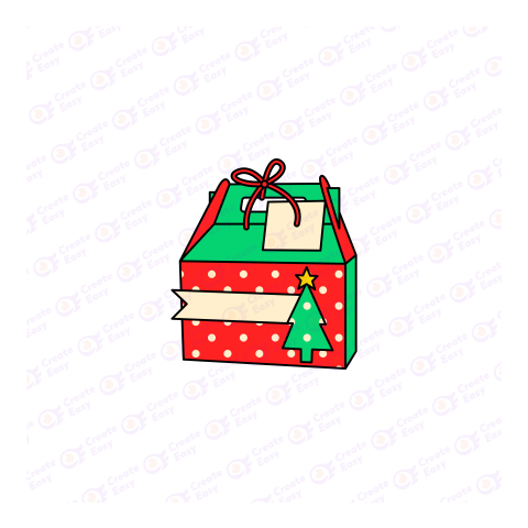 Celebrate Christmas Gift Box Flat geometric management icon