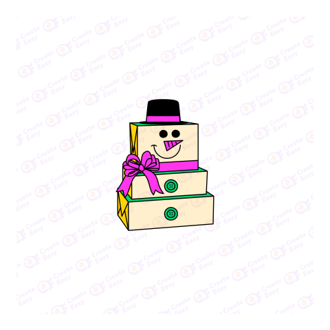 Snowman Gift box Flat geometric management icon