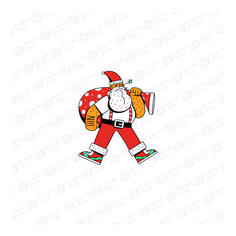 Santa Claus Flat geometric management icon