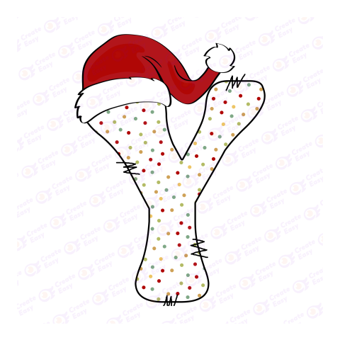 christmas alphabet Flat geometric management icon