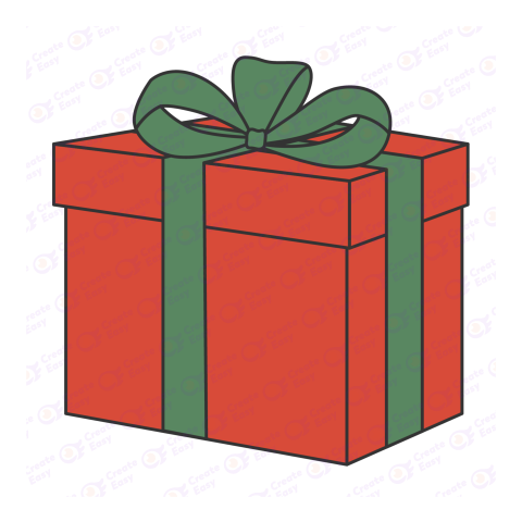 Red Gift Box Flat geometric management icon