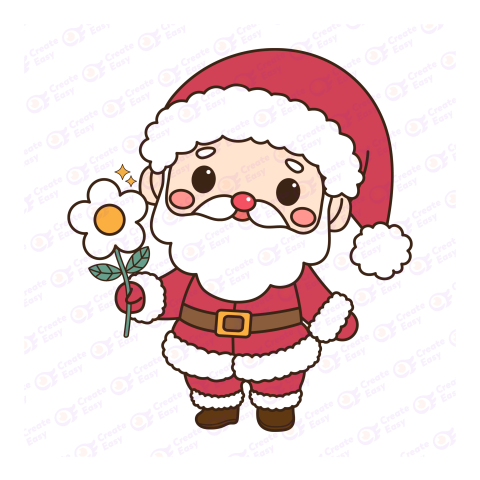 Santa Claus Flat geometric management icon