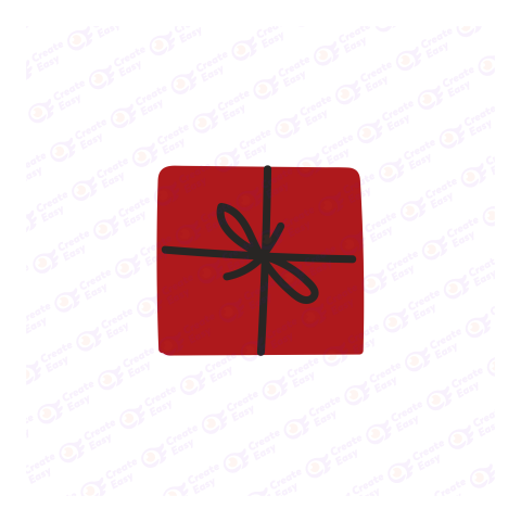Hand drawn gift box Flat geometric management icon