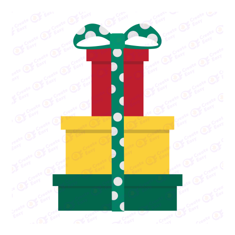 Stacked gift boxes Flat geometric management icon