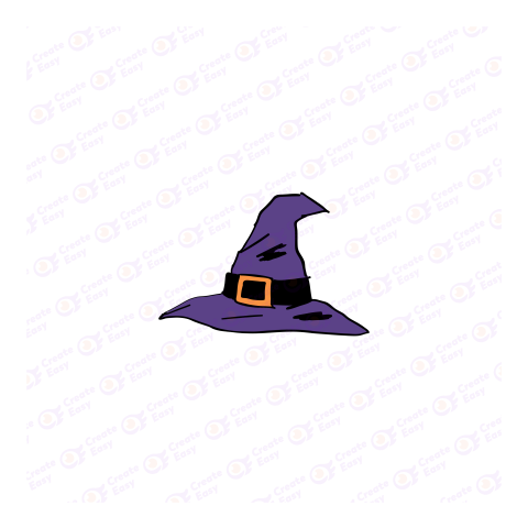 Cartoon Witch Hat Flat geometric management icon