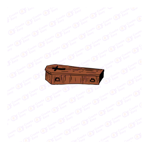 Wooden coffin Flat geometric management icon