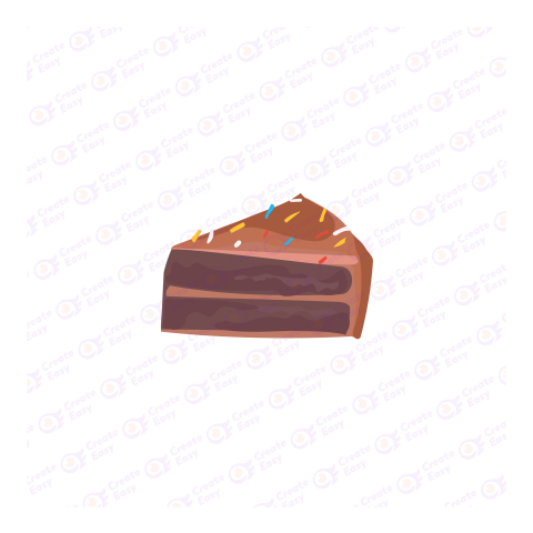 Triple Chocolate Cake Flat geometric management icon