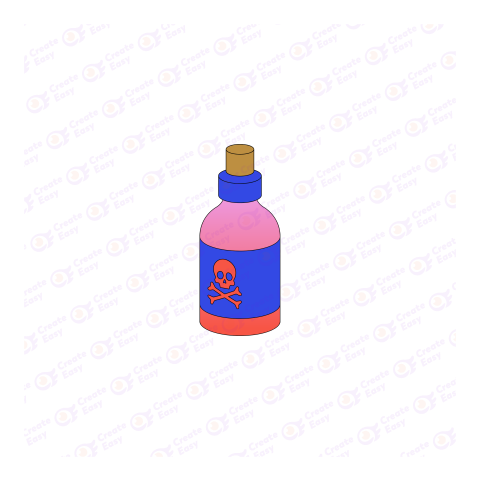 Poison bottle isolated stock vector Flat geometric management icon