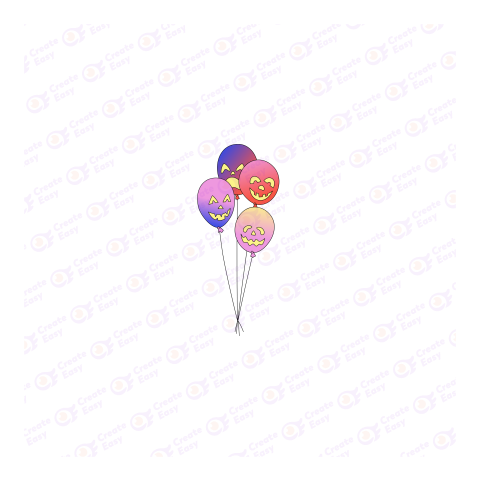 Halloween Pumpkin Balloons Flat geometric management icon