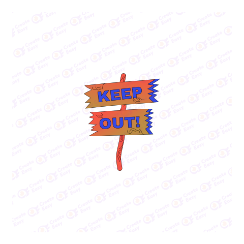 Keet Out signboard Flat geometric management icon
