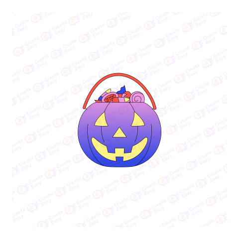 Halloween pumpkin candy holder basket Flat geometric management icon