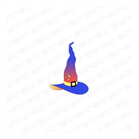 Cartoon Witch Hat Flat geometric management icon