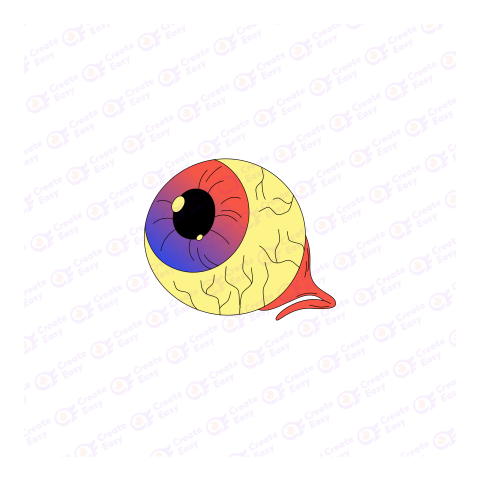 Halloween eye Flat geometric management icon