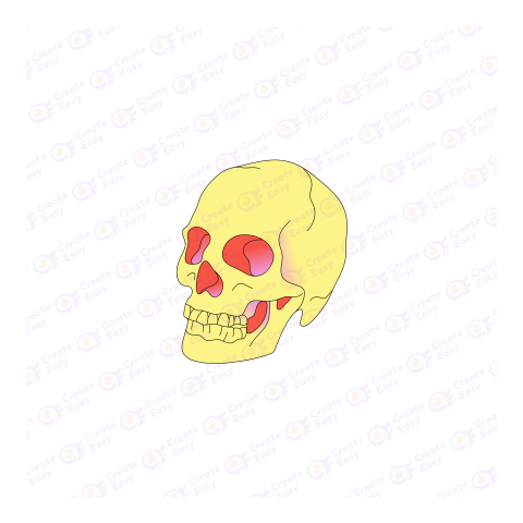 Dark Skull Flat geometric management icon