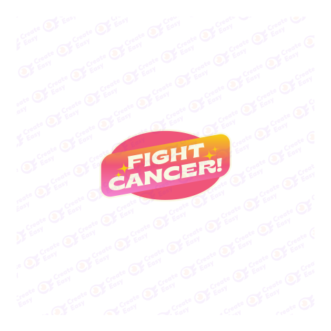 Fight Cancer Sign Flat geometric management icon