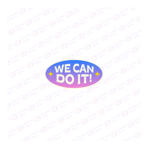 We Can Do It Flat geometric management icon
