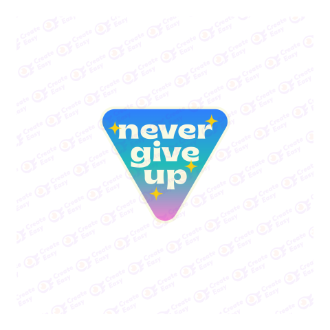 Never Give Up Flat geometric management icon