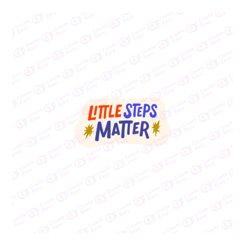 Little Steps Matter Flat geometric management icon