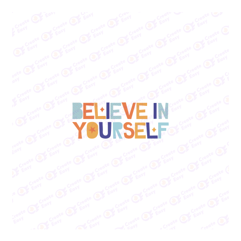 Believe in Yourself Flat geometric management icon