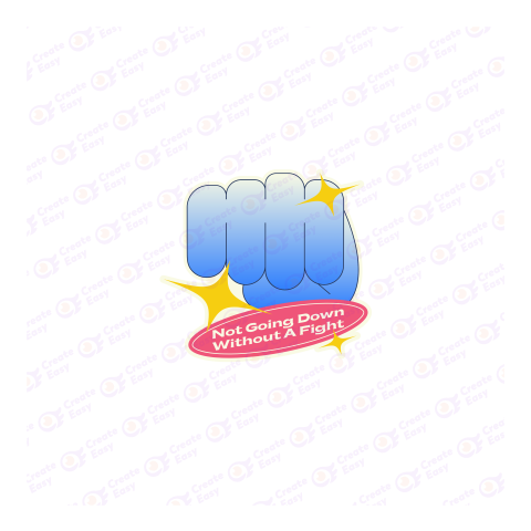 Not Going Down Without A Fight Flat geometric management icon