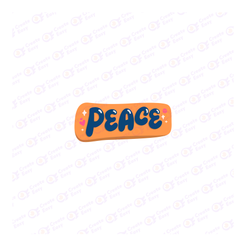 Vector Lettering Peace Flat geometric management icon