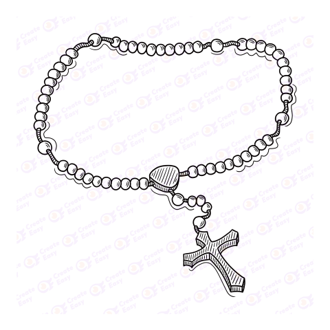 Rosary Flat geometric management icon