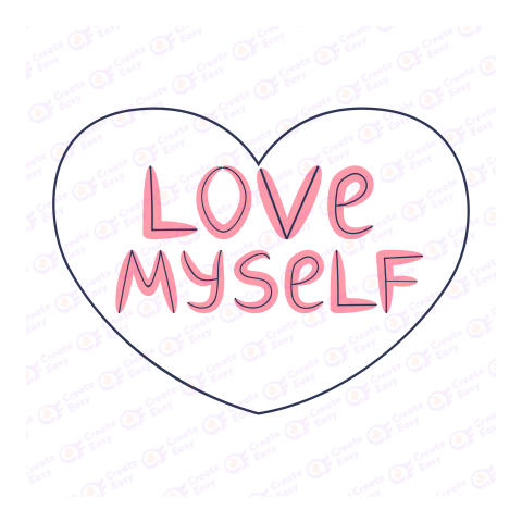 Love Myself Flat geometric management icon