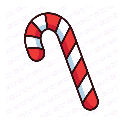 Christmas Candy Cane Flat geometric management icon