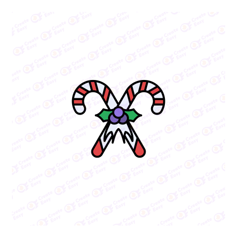Christmas Candy Cane Flat geometric management icon