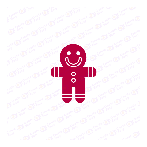 Gingerbread Man Flat geometric management icon