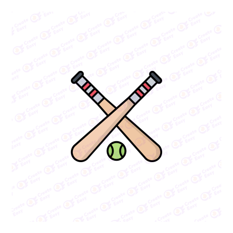 Baseball bat Flat geometric management icon