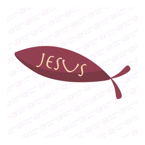 Jesus Christian Fish Decal Flat geometric management icon