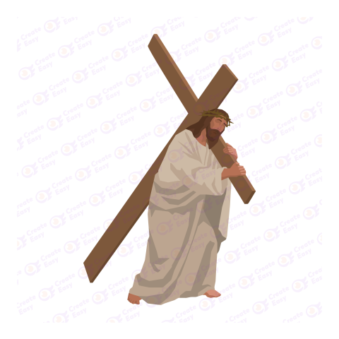 Passion of Jesus Flat geometric management icon