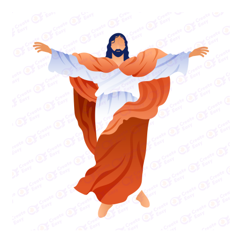 Ascension Day Flat geometric management icon