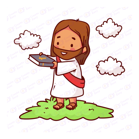 Cute Jesus Christ Flat geometric management icon