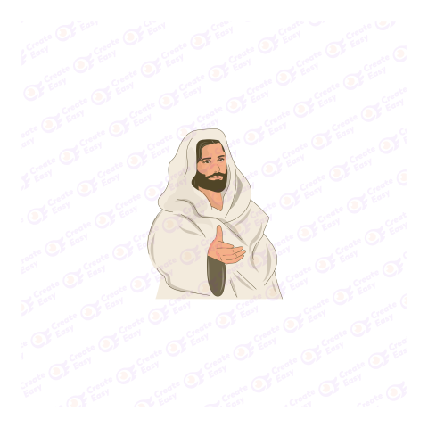 Jesus Flat geometric management icon