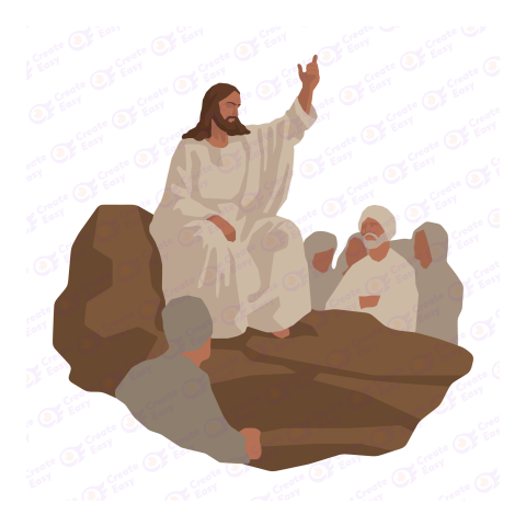 Jesus Spreading Stock Flat geometric management icon