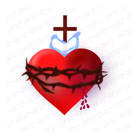 Sacred Heart Flat geometric Png image