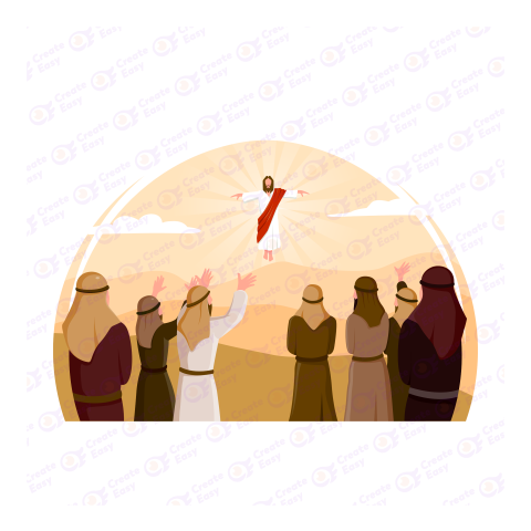 Ascension Day Flat geometric Png image