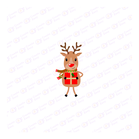 Santa Claus's reindeer Flat geometric icon png image