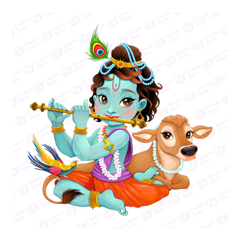 Lord Krishna Flat geometric icon png image