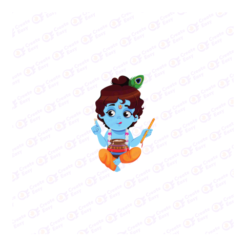 Lord Krishna Flat geometric icon png image