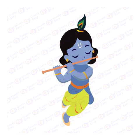 Lord Krishna Flat geometric icon png image