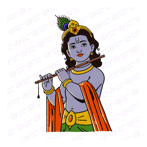 Lord Krishna Flat geometric icon png image