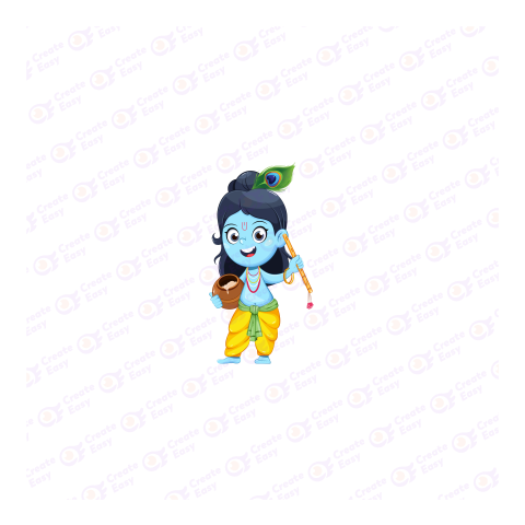 Lord Krishna Flat geometric icon png image