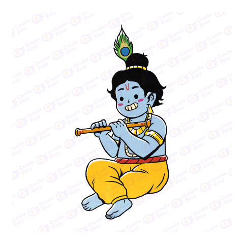 Lord Krishna Flat geometric icon png image